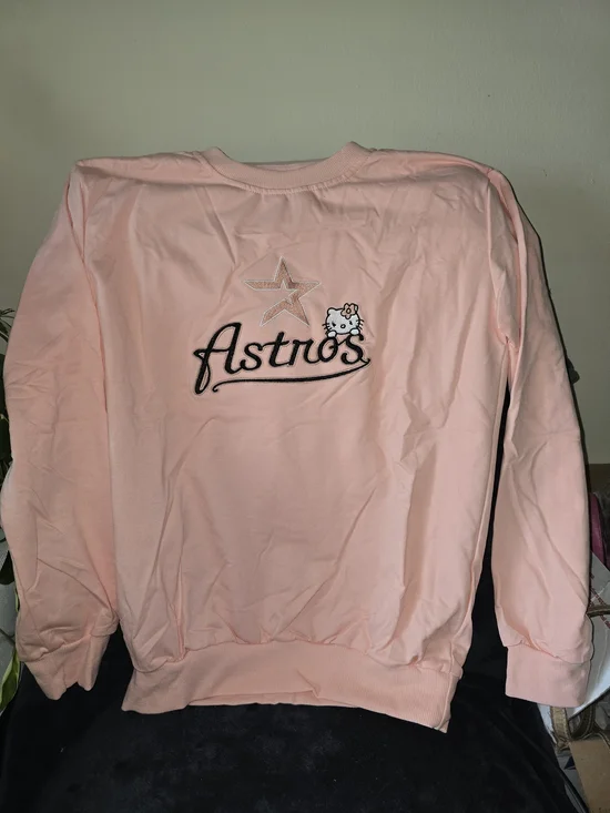 Hello Kitty Astros Long Sleeve Light Sweatshirt Sz M - Picture 5 of 7